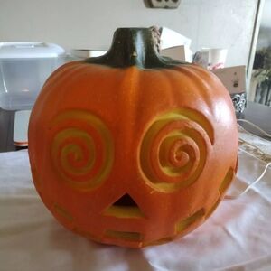 Vintage pumpkin lamp
